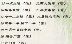 小学生谜语大全和迷底,小学生谜语大全与谜底解析